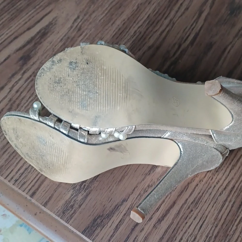 Ma Beicki Ladies Pearl Embellished Wedding Heels, 37, 4